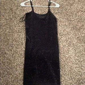 Black sparkle body con dress
